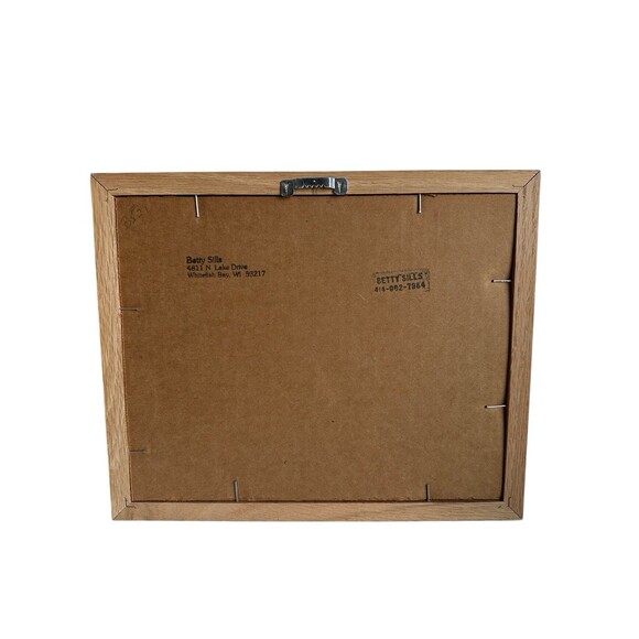 Betty Sills Framed Teddy Bear Art Print Vintage Nursery Wall Decor - Picture 10 of 10